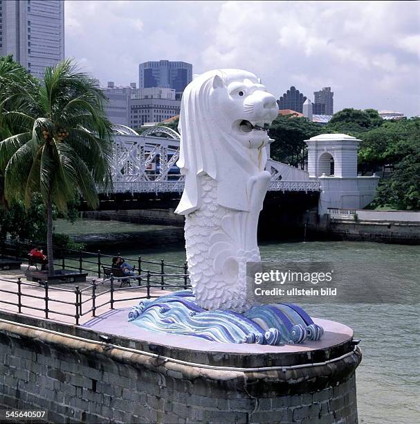 Der `Merlion` am Singapore River- 1998