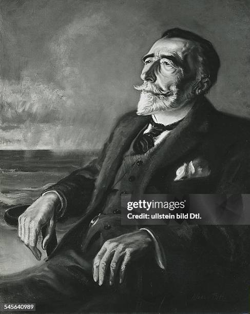 Joseph Conrad *03.12.1857-+Schriftsteller, Polen/GrossbritannienPorträt, Gemälde von W. Tittle- 1924