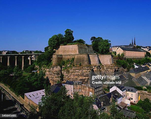 Luxemburg - Stadt: Panorama mitZitadelle St. Esprit- 1994