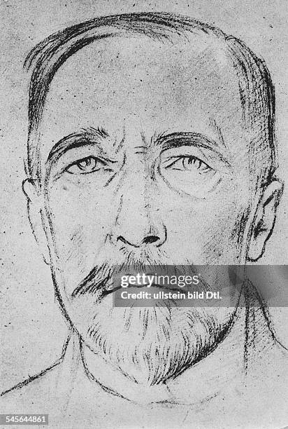 Joseph Conrad *03.12.1857-+Schriftsteller, Polen/GrossbritannienPorträt nach einer Radierung von W. Rothenstein- undatiert