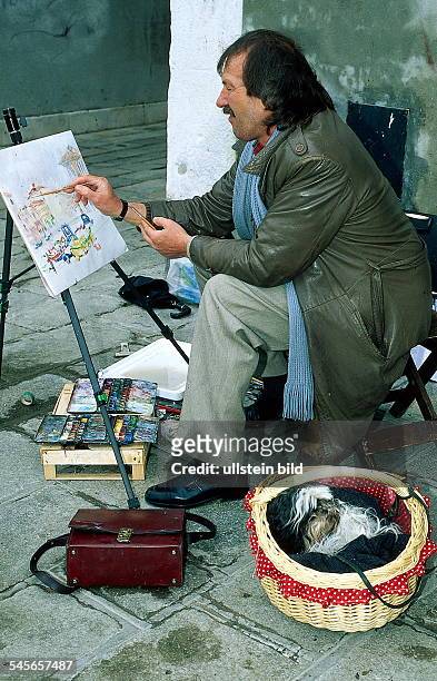 Kunstmaler an der Rialtobrücke- 1997