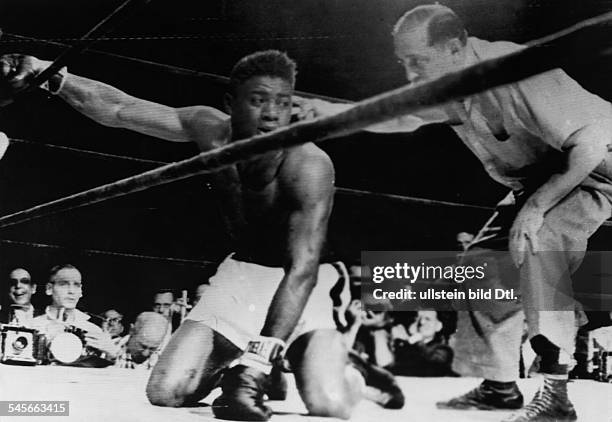 Patterson, Floyd *04.01..2006+Boxer, USAWeltmeister im SchwergewichtOlympiasieger 1952- Box-WM im Schwergewicht in New York City: 1. Kampf gegen...