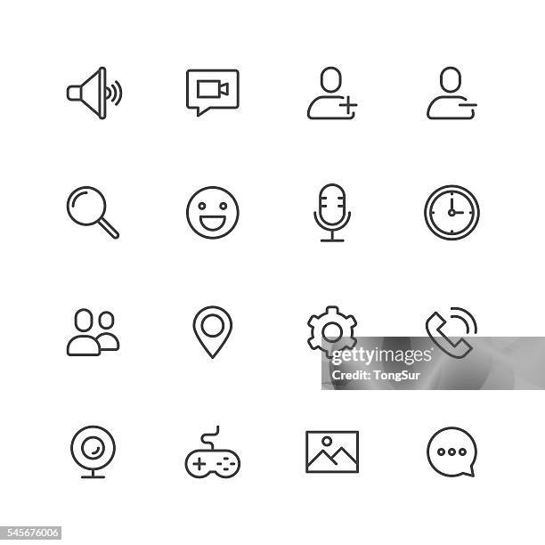 chat app icons - face timing stock illustrations