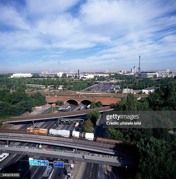 Blick auf die Stadtautobahn- 1997