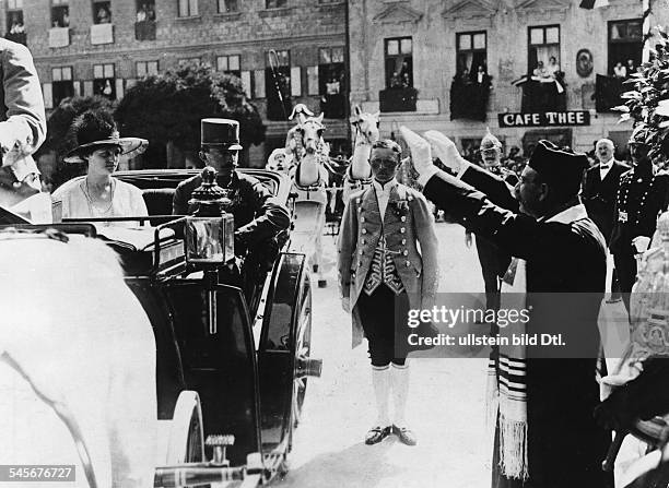 Charles I of Austria, *1887-1922+, Emperor of Austria, King of Hungary and King of Bohemia from 1916 to 1918 - Charles and Zita visiting Slovakian...