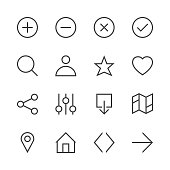 Basic Icon Set 1 - Line Series