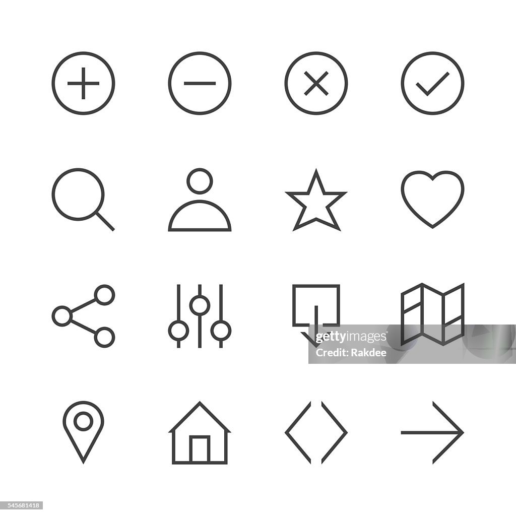 Basic Icon Set 1 - Line Series