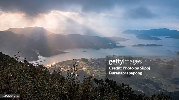 amakusa viewpoint on the mountain - kumamoto prefecture stock pictures, royalty-free photos & images