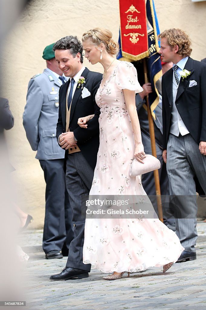 Wedding Of Hereditary Prince Franz Albrecht zu Oettingen-Spielberg And Cleopatra von Adelsheim In Oettingen