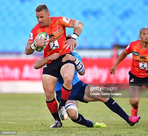 Riaan Viljoen of the Sunwolves during the Super Rugby match between Vodacom Bulls and Sunwolves at Loftus Versfeld on July 09, 2016 in Pretoria,...