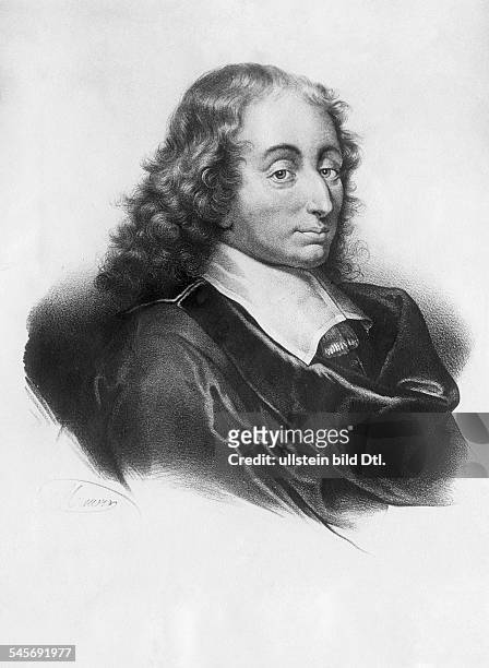 Pascal, Blaise1623-1662Philosopher, mathematician, Francecontemp. Portraitengraving