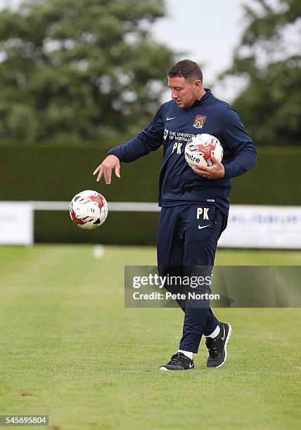 Northampton Town goalkeeper coach Paddy Kenny at the end of the Pre-Season match between Sileby Rangers and Northampton Town at Fernie Fields on July...