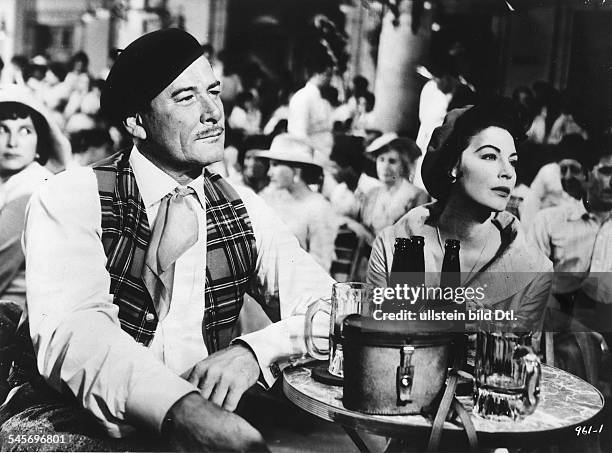 Gardner, Ava - Actress, USA - *-+ Scene from the movie 'The Sun also Rises'' - with Errol Flynn Directed by: Henry King USA 1957 Produced by:...