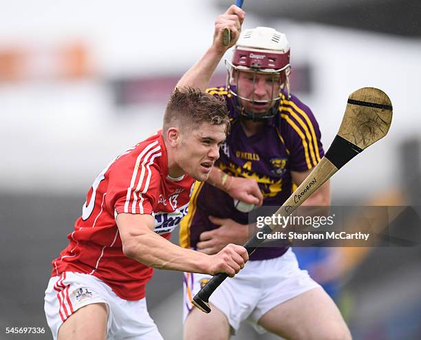 Tipperary , Ireland - 9 July 2016; Alan Cadogan of Cork in action against James Breen of Wexford during the GAA Hurling All-Ireland Senior...