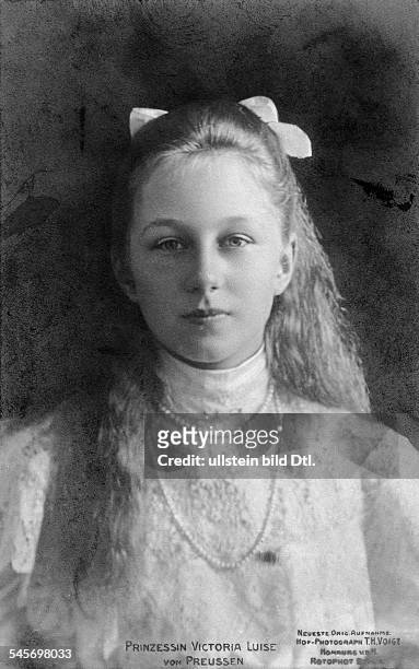 Princess Victoria Louise of Prussia, Duchess of Brunswick, Germany *13.09.1892-+Daughter of the German Emperor Wilhelm II.- 1906