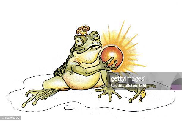 Maerchen: Illustration zu `Der Froschkoenig', Maerchen der Gebrueder Grimm