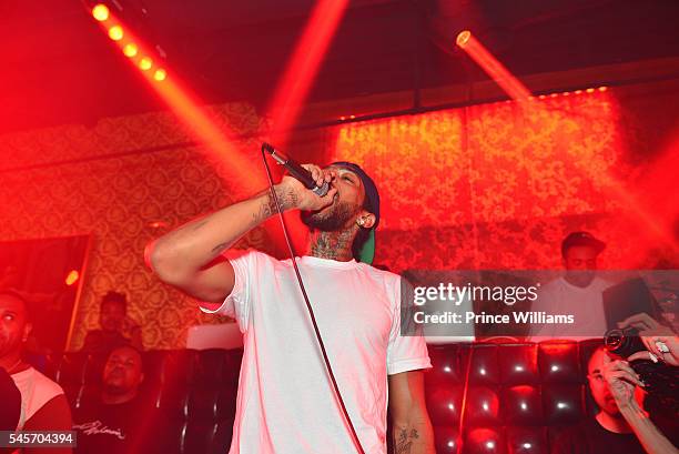 Nipsey Hussle attends The Eritrean soccer Tournament after party at Medusa on July 9, 2016 in Atlanta, Georgia.