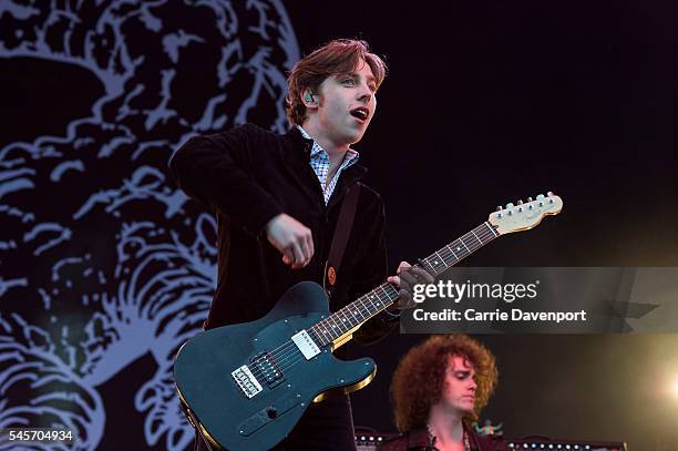 Van McCann and Benji Blakeway of Catfish and The Bottlemen perform during T In The Park 2016 at Strathallan Castle on July 9, 2016 in Perth, Scotland.