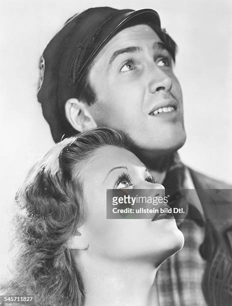 Simone Simon and James Stewart in the movie 'Seventh Heaven', directed by Henry King, USa 1937