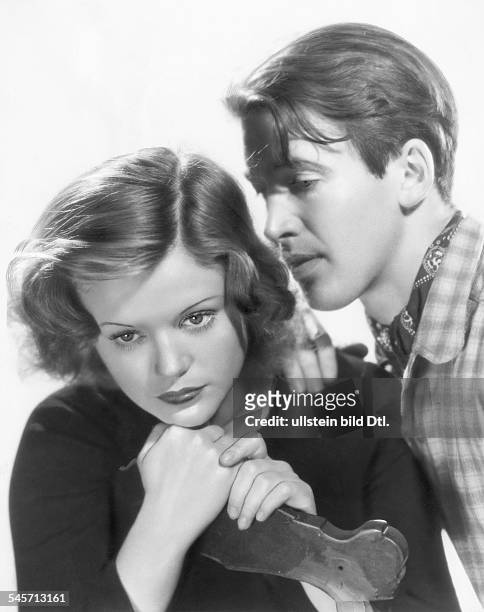 Simone Simon and James Stewart in the movie 'Seventh Heaven', directed by Henry King, USa 1937