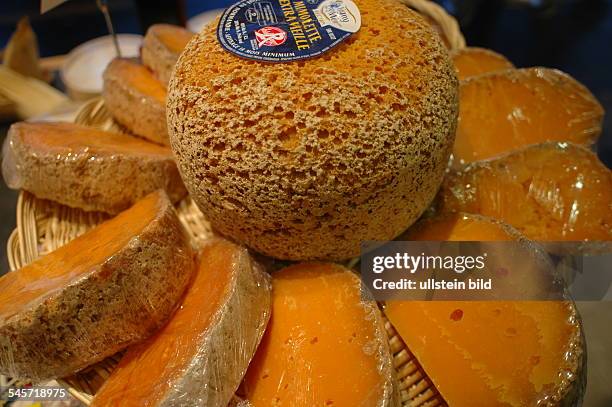 France Ile de France Paris - Mimolette, French ball-shaped hard cheese made of cow milk