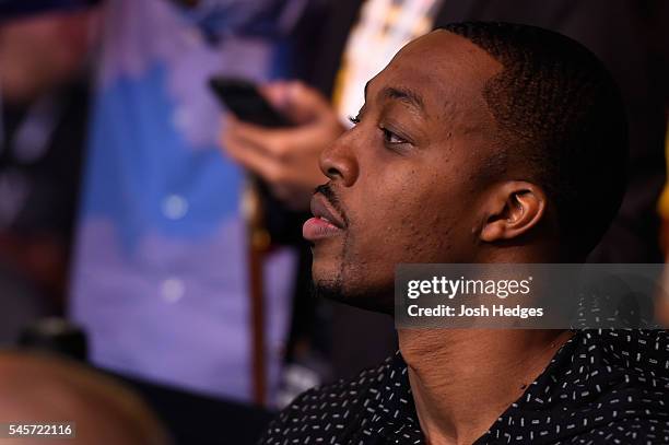 Dwight Howard of the Atlanta Hawks in attendance during the UFC 200 event on July 9, 2016 at T-Mobile Arena in Las Vegas, Nevada.
