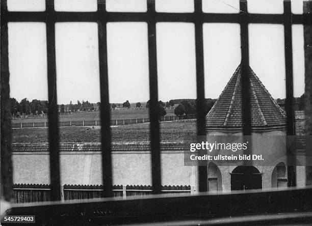 Ausblick von der Haftstube Nr. 7 in der Festungshaftanstalt Landsberg am Lech, in der Hitler seine Haftzeit abbüsste