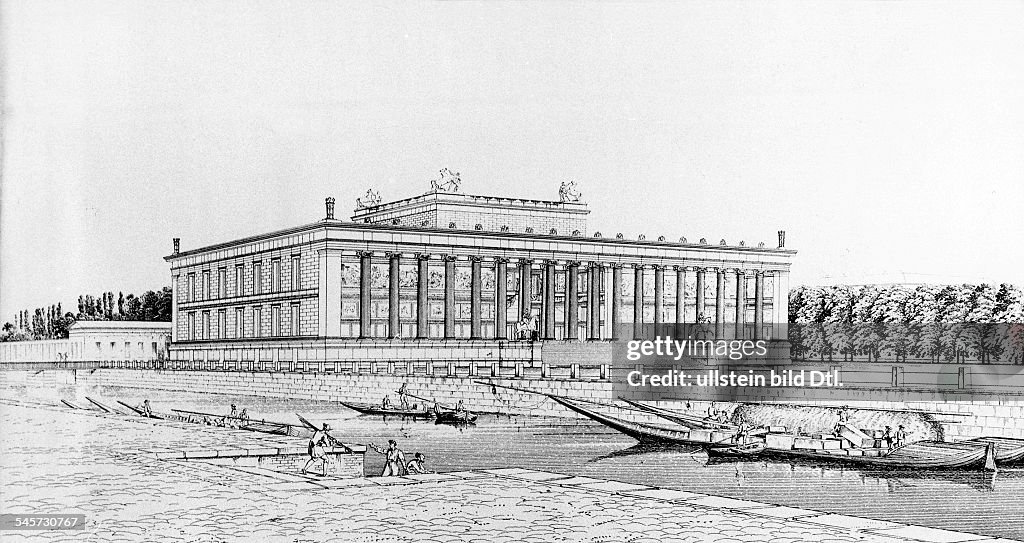 Berlin Altes Museum - Entwurfszeichnung von Schinkel