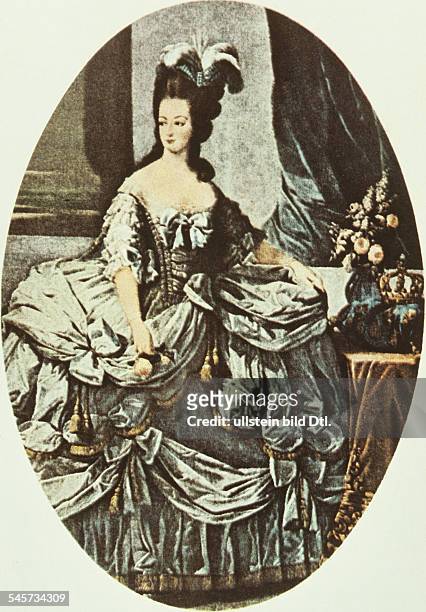 Marie Antoinette*02.11.1755-16.10.1793+Königin von Frankreich 1770-1793- PorträtGemälde- undatiert