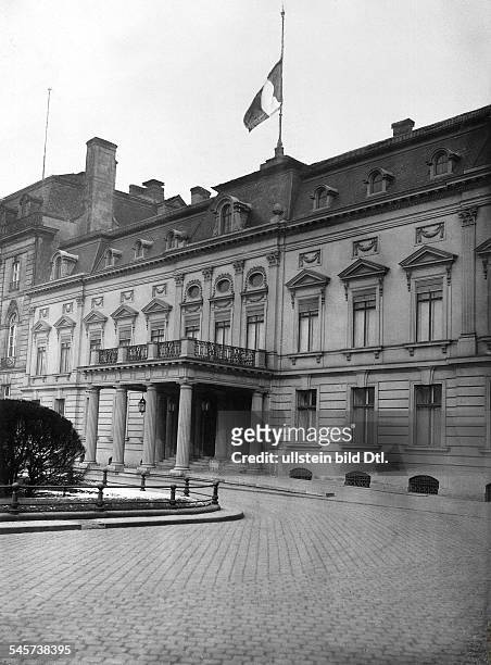Die französische Botschaft am Pariser Platz in Berlin, Aussenansicht- März 1932