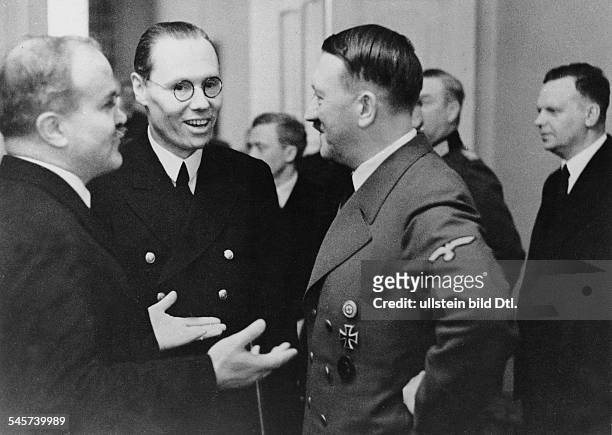 German Reich, Germany, Vyacheslav Molotov, People's Commissar for Foreign Affairs, in Berlin, reception in the Neue Reichskanzlei, Adolf Hitler...