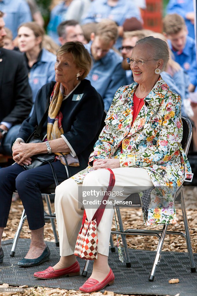 Danish Queen Margrethe Visits FDF Scouts Summer Camp.