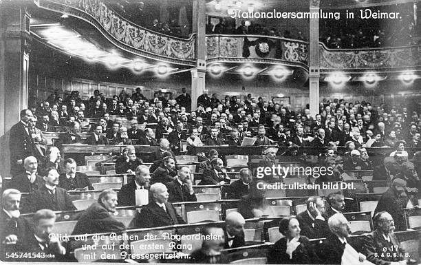 Germany, Weimar Republic The National Theater in Weimar, seat of the National Assembly - February 1919