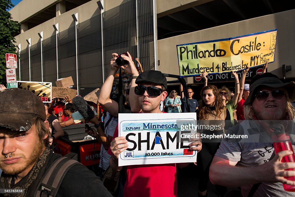 Activists Hold March Protesting Police Shooting Of Philando Castile