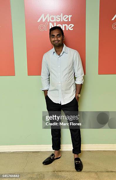 Aziz Ansari arrives at FYC @ UCB For "Master Of None" at UCB Sunset Theater on July 9, 2016 in Los Angeles, California.