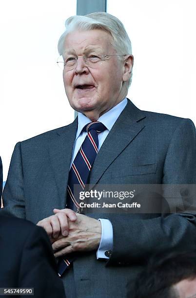 President of Iceland Olafur Ragnar Grimsson attends the UEFA EURO 2016 Group F match between Portugal and Iceland at Stade Geoffroy-Guichard on June...