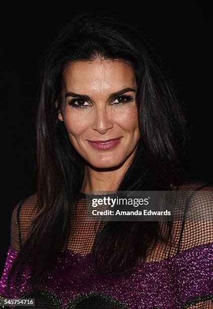 Actress Angie Harmon arrives at the 100 Episode Celebration of TNT's "Rizzoli and Isles" at Cicada on July 9, 2016 in Los Angeles, California.