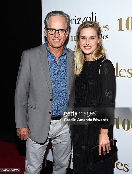 Actor Gregory Harrison and his daughter Lily Harrison arrive at the 100 Episode Celebration of TNT's "Rizzoli and Isles" at Cicada on July 9, 2016 in...