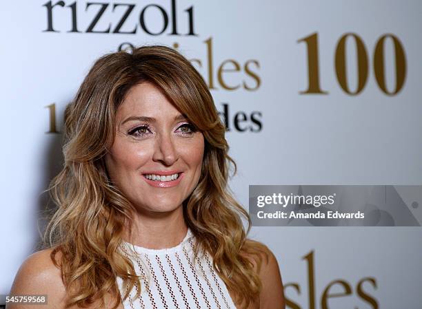 Actress Sasha Alexander arrives at the 100 Episode Celebration of TNT's "Rizzoli and Isles" at Cicada on July 9, 2016 in Los Angeles, California.