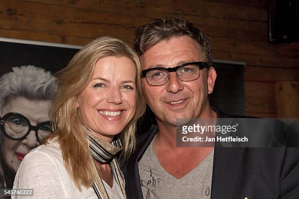 Actor Hans Sigl and his wife Susanne Sigl pose for a picture during the 'Klassik in den Alpen' Open Air on July 9, 2016 in Kitzbuehel, Austria.