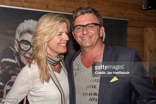 Actor Hans Sigl and his wife Susanne Sigl pose for a picture during the 'Klassik in den Alpen' Open Air on July 9, 2016 in Kitzbuehel, Austria.
