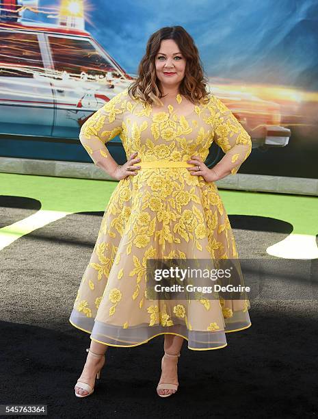 Actress Melissa McCarthy arrives at the premiere of Sony Pictures' "Ghostbusters" at TCL Chinese Theatre on July 9, 2016 in Hollywood, California.