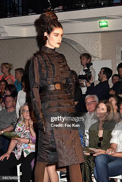 Model walks the runway during the Jean-Paul Gaultier Haute Couture Fall/Winter 2016-2017 show as part of Paris Fashion Week on July 6, 2016 in Paris,...