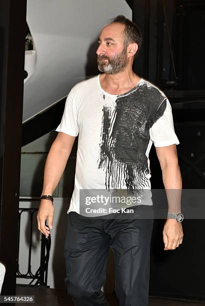 Dany Atrache walks the runway during the Dany Atrache Haute Couture Fall/Winter 2016-2017 show as part of Paris Fashion Week on July 4, 2016 in...