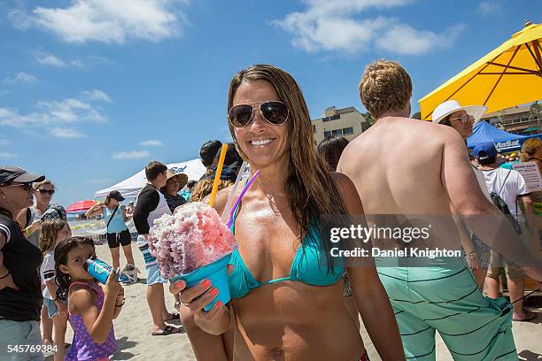 General view of the atmosphere at the 12th Annual Switchfoot Bro-Am at Moonlight Beach on July 9, 2016 in Encinitas, California.