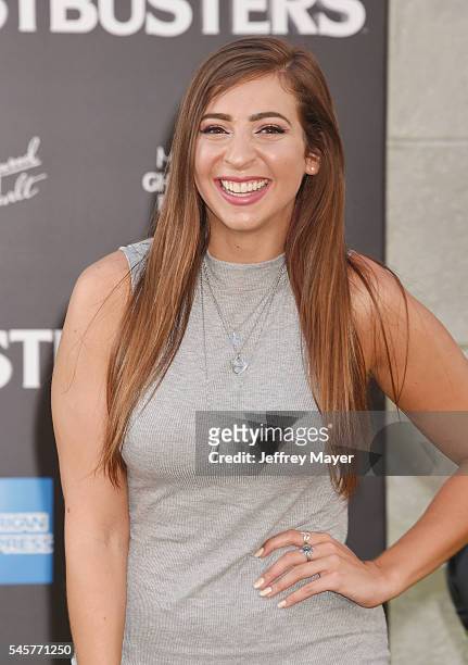 YouTube Gabbie Hanna arrives at the Premiere of Sony Pictures' 'Ghostbusters' at TCL Chinese Theatre on July 9, 2016 in Hollywood, California.