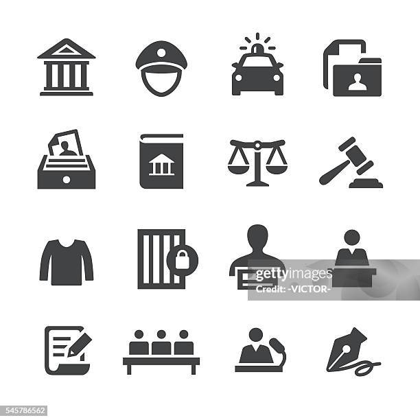 law icons - acme series - case file stock illustrations