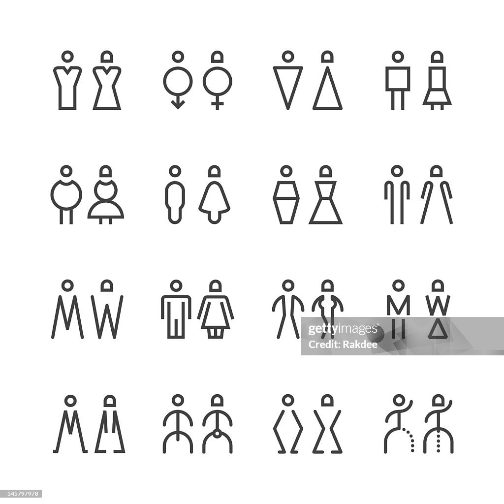 Icono de hombres y mujeres - Line Series