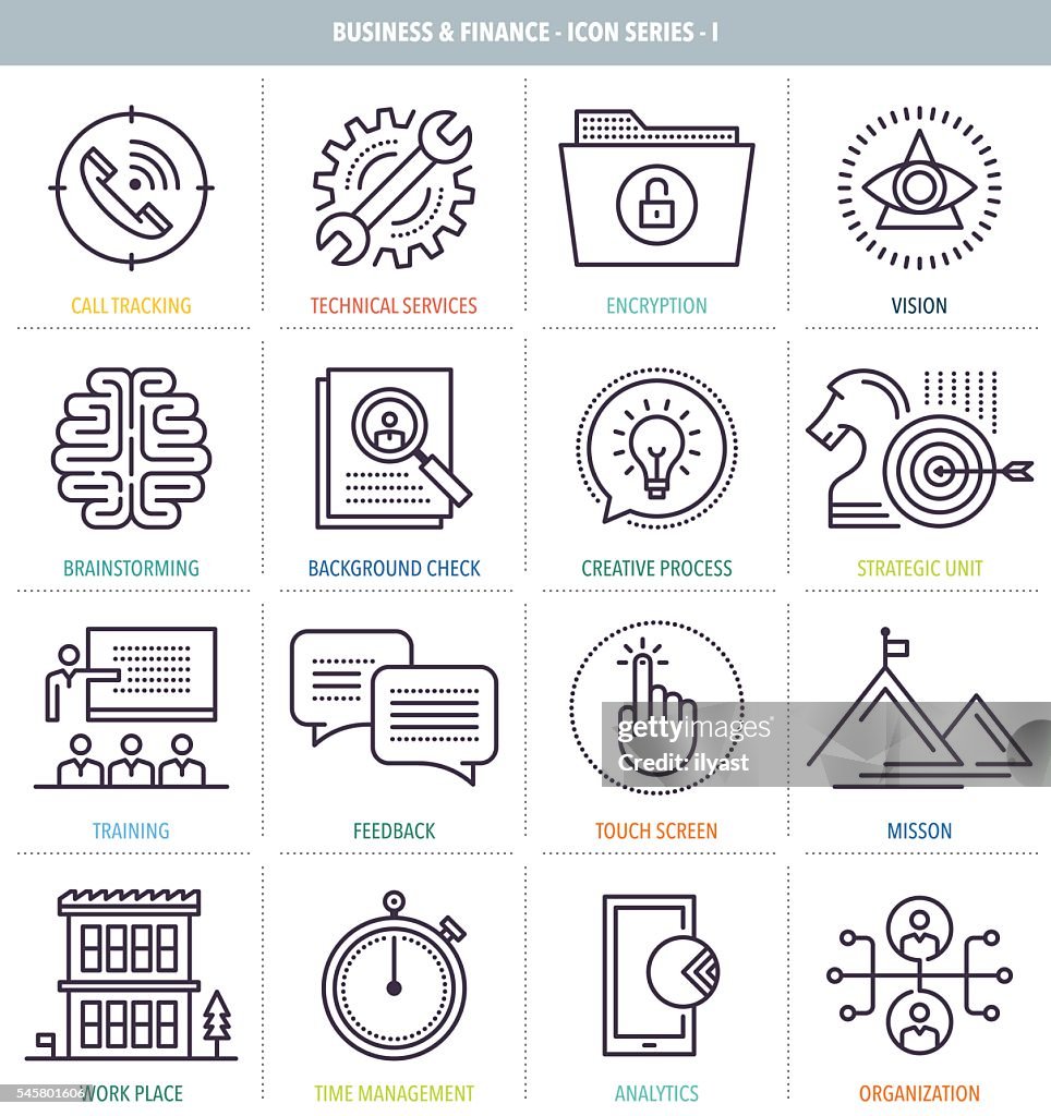 Business and Finance Icon Set