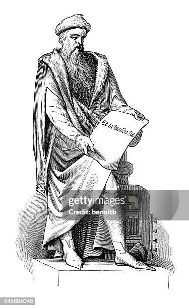 johannes gutenberg - johannes gutenberg stock illustrations